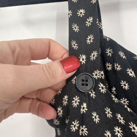 Reformation Ditzy Micro Floral Black Wide Leg Sleeveless Jumpsuit Size XS - Picture 4 of 16